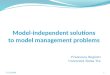 Model-independent solutions to model management problems