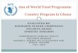 Evaluation of World Food Programme  Country Program in Ghana