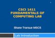 CSCI 1411  Fundamentals of Computing Lab