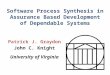 Software Process Synthesis in Assurance Based Development of Dependable Systems