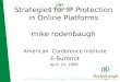 Strategies for IP Protection in Online Platforms mike rodenbaugh