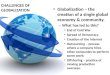 CHALLENGES OF GLOBALIZATION