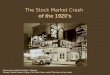 The Stock Market Crash of the 1920’s