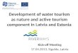 Development of water tourism as nature and active tourism component in Latvia and Estonia