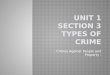 Unit 1 Section 3 Types of Crime