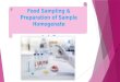 Lab  2 : Food  Sampling & Preparation of Sample Homogenate