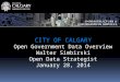 City of Calgary Open Government Data Overview Walter Simbirski Open Data Strategist January 28,  2014