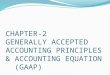 CHAPTER-2 GENERALLY ACCEPTED ACCOUNTING PRINCIPLES & ACCOUNTING EQUATION   (GAAP)