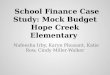 School Finance Case Study: Mock Budget Hope Creek Elementary