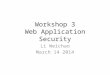 Workshop 3 Web Application Security
