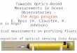 Towards Optics-Based Measurements in Ocean Observatories - The Argo program E. Boss (H.  Claustre , K. Johnson)