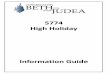 5774 High Holiday Information Guide Update