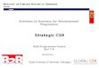 B2B Forum Presentation on Strategic CSR