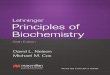 Lehninger Principles of Biochemistry, International Edition, Sixth Edition Brochure