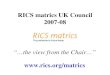 RICS matrics UK 2007-08