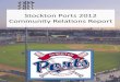 2012 Stockton Ports Community Relations Report