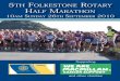 Folkestone Rotary Half Marathon Event Programme 26th September 2010