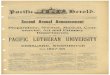 1897-1898 Announcement of the Pacific Lutheran University