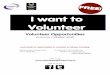 Volunteer Opportunities - Autumn / Winter 2012