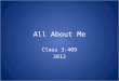 All About Me Class 3-409