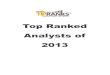 Top Ranked Analysts of 2013
