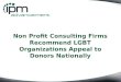 Non Profit Consulting Firms Recommend LGBT Organizations Appeal to Donors Nationally
