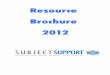 Subject Support Resource Brochure Sept 2012