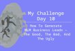 My Challenge Day 10 - How To Generate MLM Business Leads - The Good, The Bad, And The Ugly
