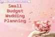 Small Budget Wedding Planning Ideas