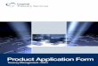 CTS - Product Application Form PAF4