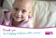 Thank you for helping children with cancer
