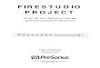 Interface Audio PRESONUS Firestudio Project - Manual Sonigate
