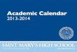 SMHS Academic Calendar 2013-2014
