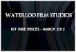 Waterloo Film Studios Kit List