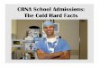 CRNA School Admissions: The Cold Hard Facts
