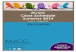 MJCC Summer Class Schedule 2014