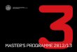 Master's Programme 2012/13