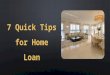 7 tips for home loan