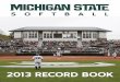 2013 Michigan State Softball Record Book