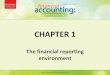 Chapter 1 financial reporting environment