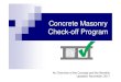 Concrete Masonry Check Off Program by Major Ogilvie