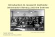 Info Literacy & Online Research for Media Production