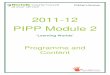 PIPP Booklet 2011-12 Module 2 060711