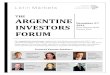 Argentina Forum: Agenda