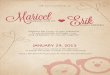 Maricel and Erik Wedding Invitation