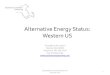 Alternative Energy Status: Western US