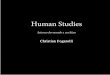 Human Studies - The Individual