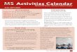 Activities Calendar Aug/Sept