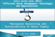 Rainwater Harvesting and Sustainability of Water Supply
