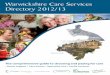 Warwickshire Care Services Directory 2012/13